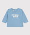 T-shirt met lange mouwen in jersey voor baby's blauw AZUL