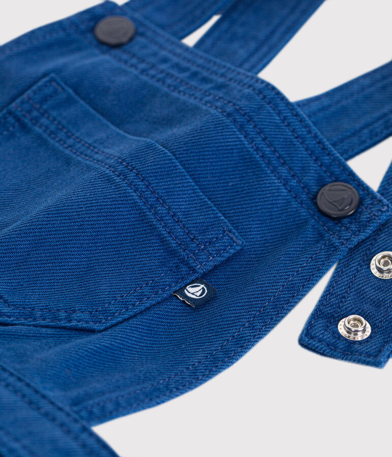 Salopettejurk van keperstof voor meisjes blauw INCOGNITO