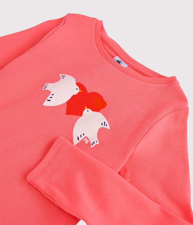 Katoenen meisjes t-shirt met lange mouwen PEACHY