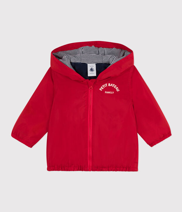 Warme windstopper van gerecycleerd polyester voor baby's rood
