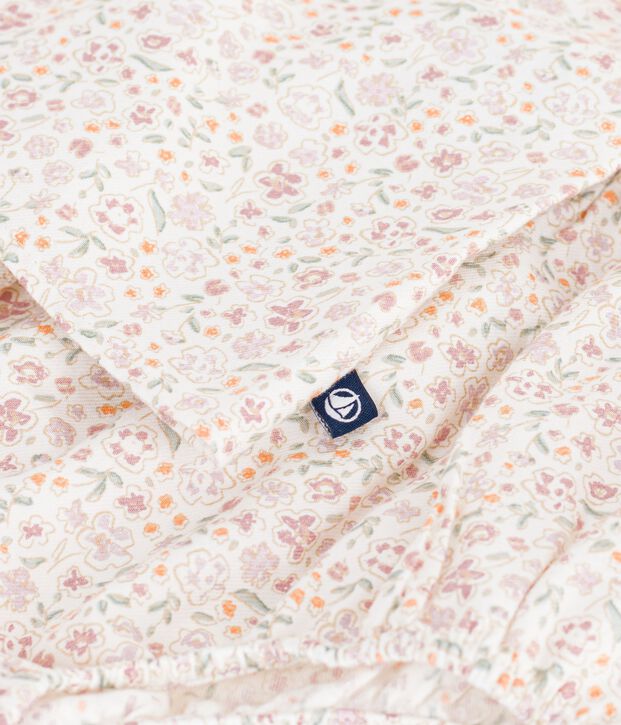 Robe b&eacute;b&eacute; en coton imprim&eacute; &agrave; fleurs &eacute;cru/multicouleur
