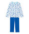 Pyjama garçon imprimé blanc ECUME/bleu BLEU/ MULTICO