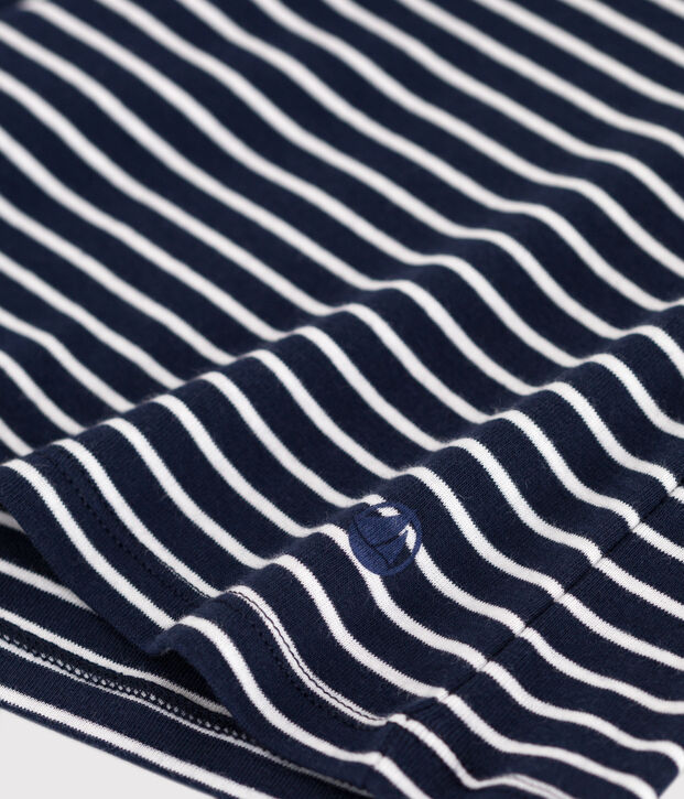 L'Iconique, gestreept katoenen T-shirt voor dames blauw/wit