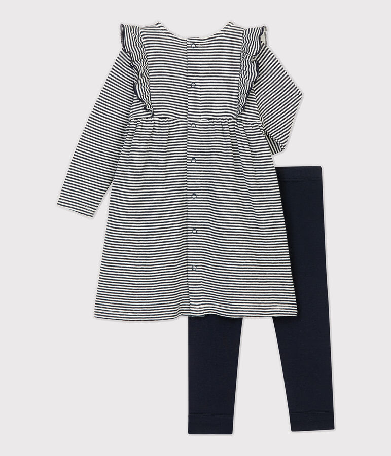 Tweedelige set baby. blauw SMOKING/wit MARSHMALLOW