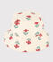 Capeline fleurs enfant fille en gaze de coton blanc AVALANCHE/ MULTICO