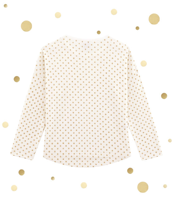 tee-shirtmanches longues blanc MARSHMALLOW/jaune DORE