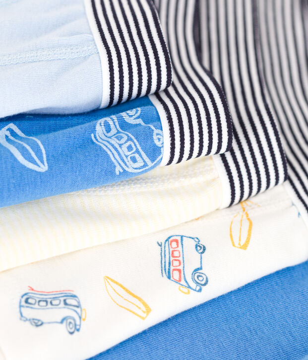 Setje met 5 katoenen boxershorts met bestelbusjesprint voor kinderen multicouleur