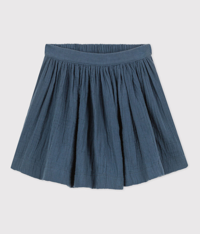 Jupe en gaze de coton enfant fille gris