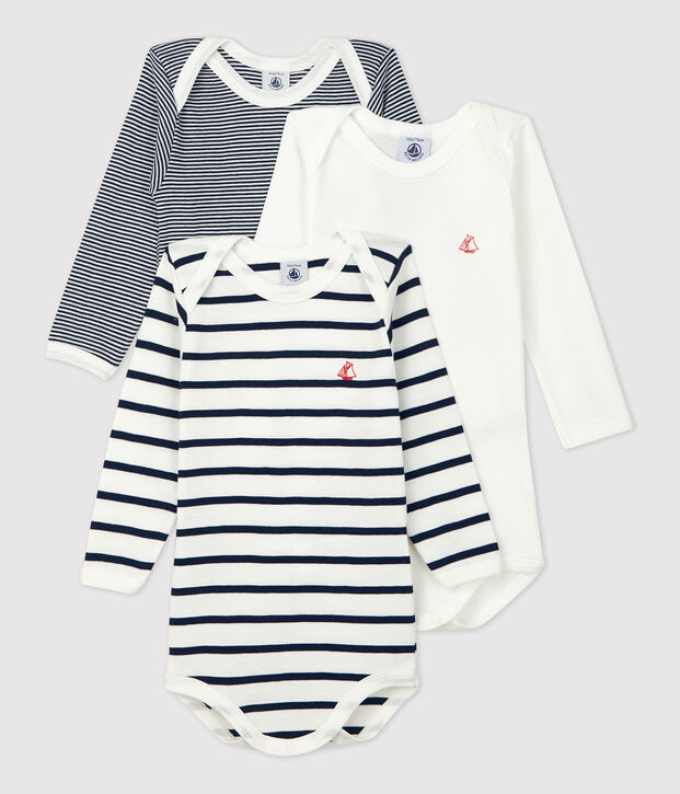Lot de 3 bodies manches longues b&eacute;b&eacute; multicouleur
