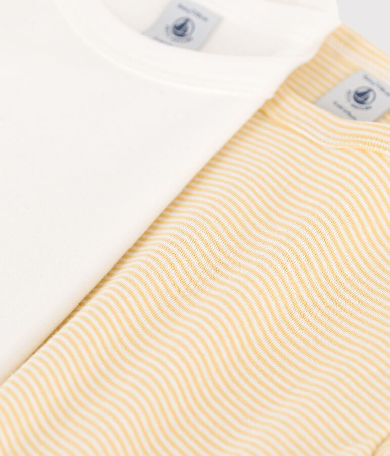 Set van 2 T-shirts voor jongens met lange mouwen in katoen multicouleur