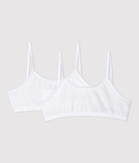 Set van 2 witte brassières voor meisjes variante 1
