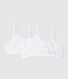Set van 2 witte brassières voor meisjes