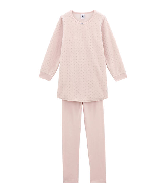 Meisjesnachthemd met legging roze JOLI/grijs CONCRETE