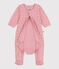 Bodyjama bébé en tubique petits cœurs rose CHARME/blanc MARSHMALLOW