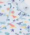 Pyjama enfant en coton imprim&eacute; phosphorescent bleu/multicouleur