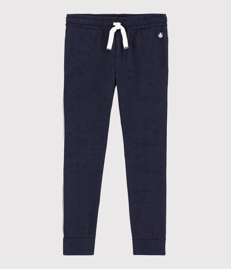 Pantalon de jogging en jersey enfant gar&ccedil;on bleu