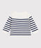 Pull marin bébé en laine et coton à rayures bleu MARSHMALLOW/ SOIR