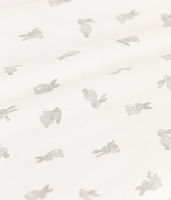 Katoenen babytrappelzakje met konijntjes TOG 2 wit MARSHMALLOW/grijs GRIS