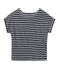 T-shirt femme en lin à rayures bleu SMOKING/blanc LAIT