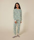Pyjama en coton imprimé sapin de Noël femme