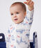Pyjama bébé en coton Paris blanc MARSHMALLOW/blanc MULTICO