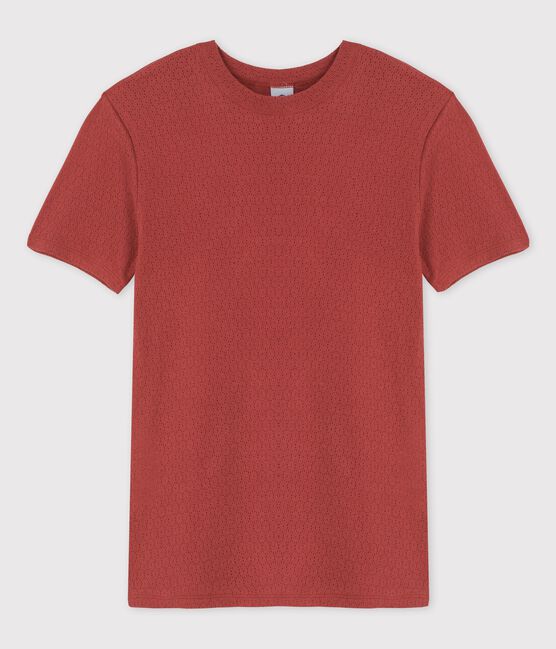 Tijdloos opgewerkt T-shirt voor dames in katoen bruin OMBRIE