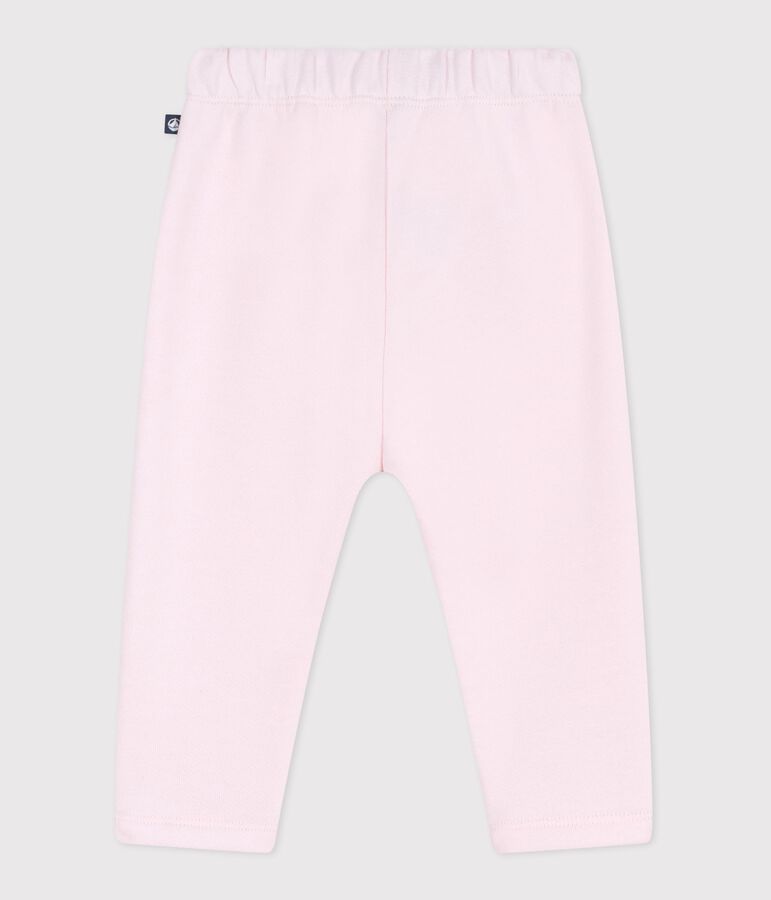 Pantalon de jogging b&eacute;b&eacute; en coton uni rose