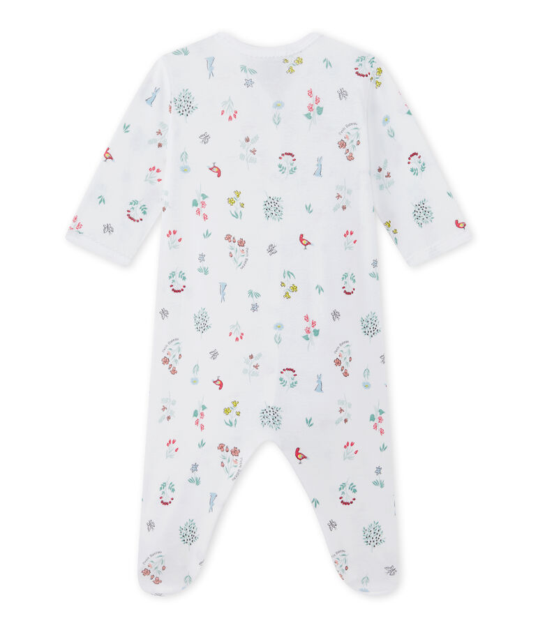 Pyjama met dessin voor babymeisjes wit/multicouleur