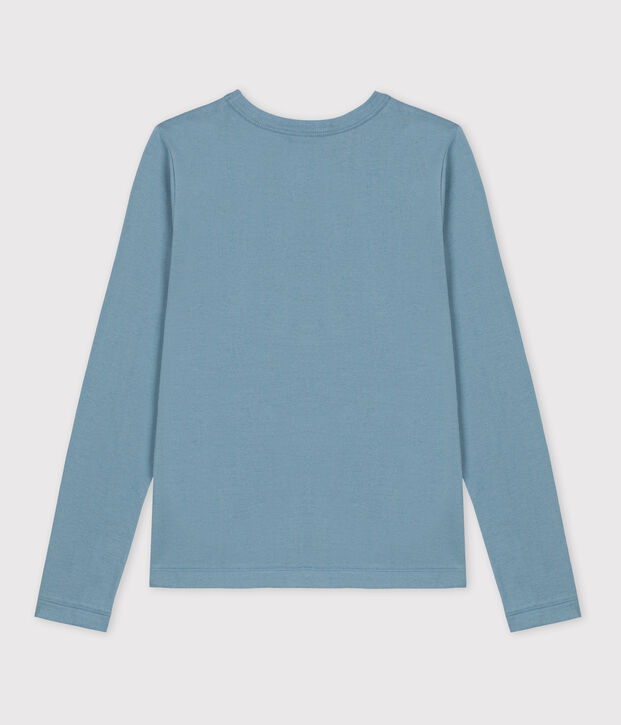 L'ICONIQUE, dames-T-shirt met ronde hals in katoen blauw