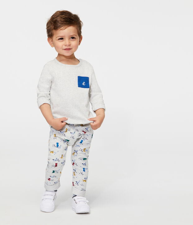 Lot de 2 tee shirts manches longues b&eacute;b&eacute; gar&ccedil;on multicouleur