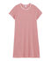 Chemise de nuit fille en côte rouge TERKUIT/blanc MARSHMALLOW