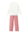 Meisjespyjama rood TERKUIT/wit MARSHMALLOW
