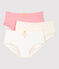 Lot de 3 shorties imprimé coeur petite fille en coton variante 1