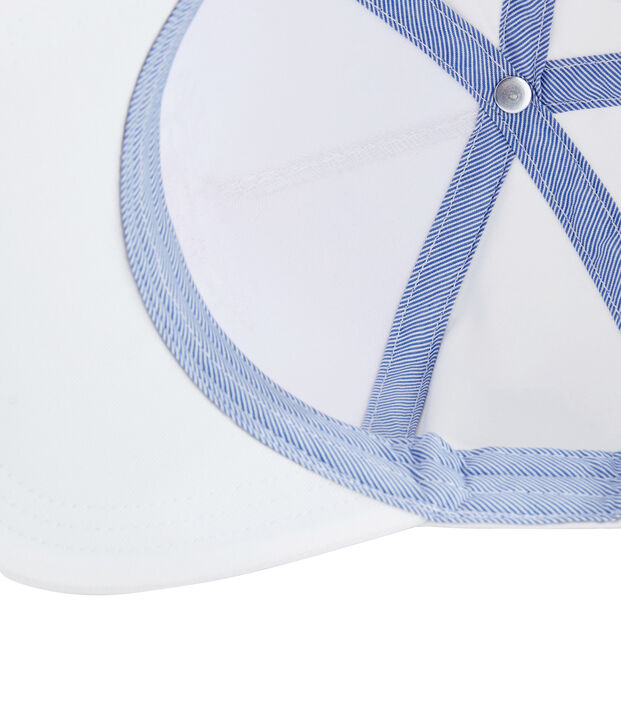 Cap twill voor meisjes wit
