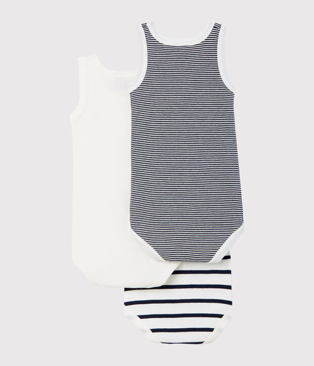 Set van 3 uniseks mouwloze body's multicouleur