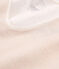 Tee-shirt manches courtes uni femme en lin irisé blanc MARSHMALLOW/rose COPPER