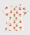 Blouse met bloemen in licht katoen voor meisjes wit AVALANCHE/ MULTICO