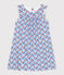 Kindernachthemd van katoen en lyocell met bloemenprint wit MARSHMALLOW/wit MULTICO