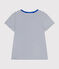 Le Droit, katoenen T-shirt met ronde hals voor dames wit MARSHMALLOW/blauw MEDIEVAL
