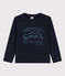 Jongens-T-shirt met lange mouwen en print blauw SMOKING