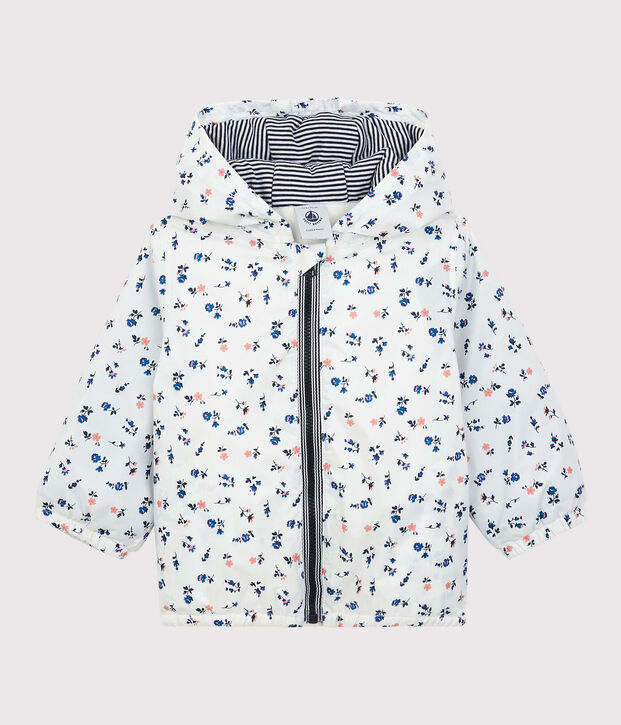 Coupe-vent chaud en polyester b&eacute;b&eacute;. blanc/multicouleur