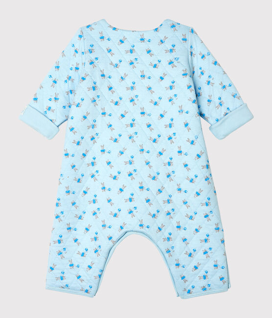 Combinaison longue bébé mixte en tubique bleu FRAICHEUR/blanc MULTICO