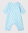 Combinaison longue bébé mixte en tubique bleu FRAICHEUR/blanc MULTICO