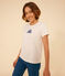 LE Droit, katoenen T-shirt voor dames met ronde hals ecru AVALANCHE