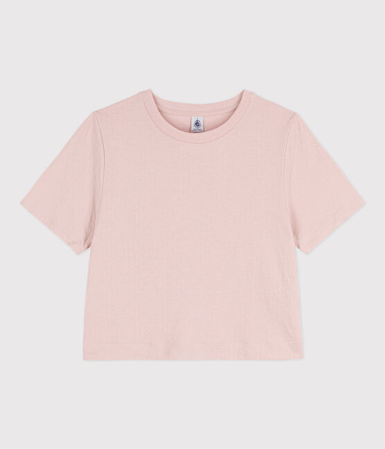 LE BOXY, T-shirt voor dames in katoen  roze SALINE