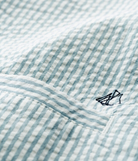 Veste bébé garçon rayée bleu FONTAINE/blanc MARSHMALLOW