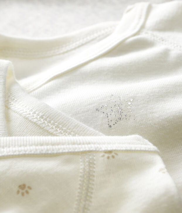 Drie rompertjes pasgeborenen met lange mouwen multicouleur