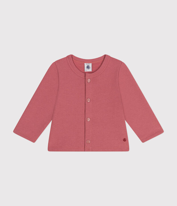 Molton babycardigan roze