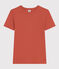 L'Iconique, effen katoenen T-shirt voor dames bruin FAMEUX