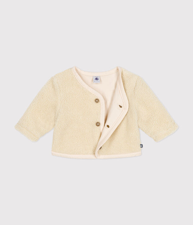 Babyvestje van sherpa ecru